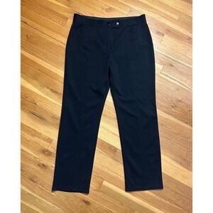 JM Collection Petite Black Straight Leg Dress Pants Womens Large L Trousers